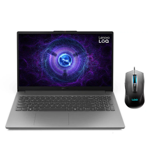 Lenovo LOQ Essential 15IAX9E Gaming Laptop — Core i5-12450HX, 16GB, 512GB SSD, RTX 3050 6GB, 15.6" FHD 144Hz — Grey- 2 years warranty | لابتوب لينوفو جيمنج