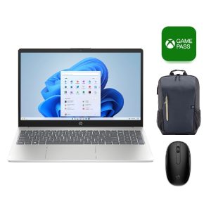 HP 15-fc0063ne, AMD Ryzen 7 7720, 16GB RAM, 512GB-SSD, AMD Radeon Graphics, 15.6 Inch-FHD, 1920x1080, 300nits,  Fullsize backlit keyboard, Windows 11, Silver,  + Free HP 18L backpack + HP 240 Bluetooth Mouse  & Game Pass 2M, 3 Years Warranty