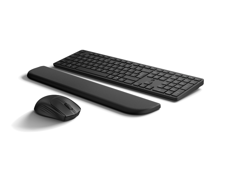 kb mou HP Multi-Device Dual-Mode Mouse and Keyboard Combo with Palm Rest 580C
